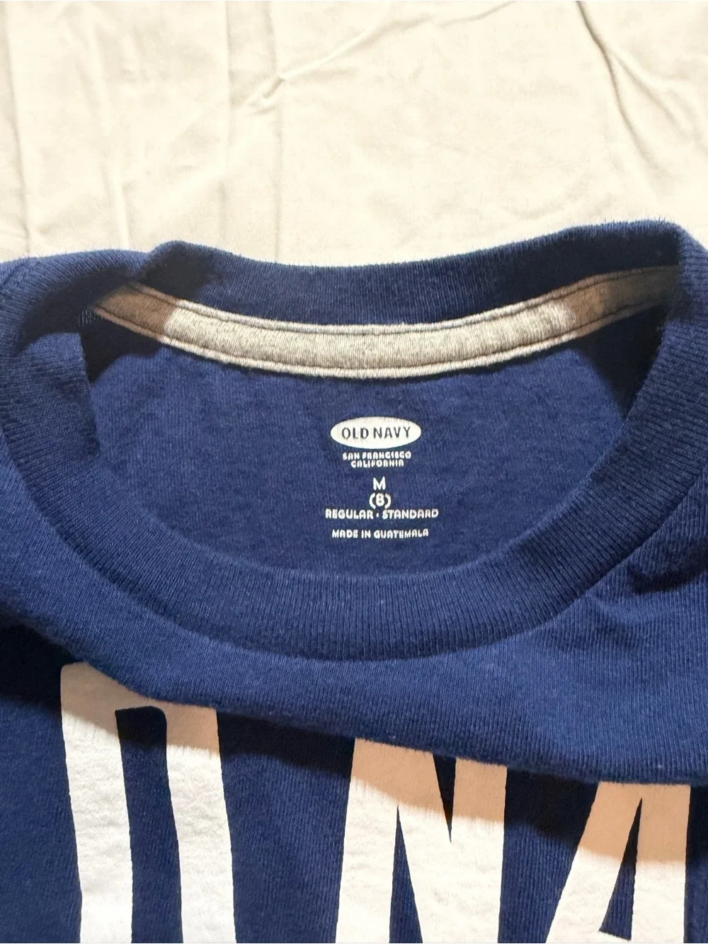 Old Navy Boys Graphic Long Sleeve T-Shirt Blue Size M (8)